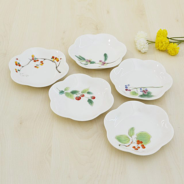 【山だより】小皿5枚セット（径11cm) 