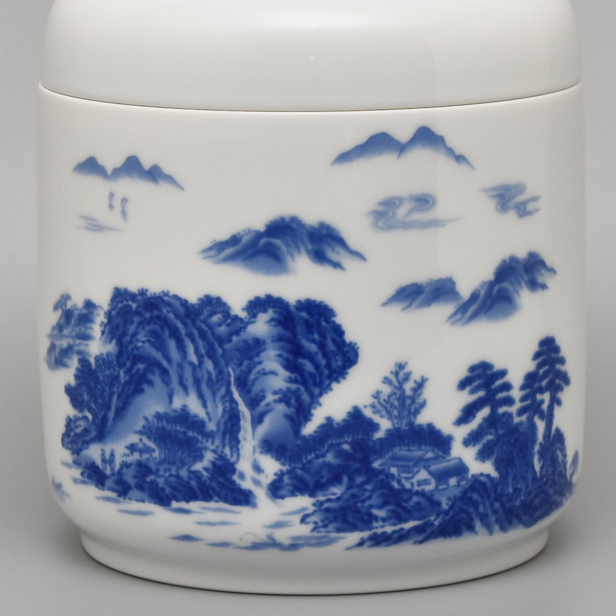 【山水】筒型6寸骨壺2