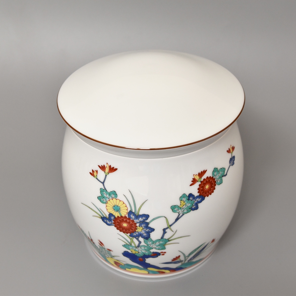 【色絵岩菊】家型7寸骨壺4
