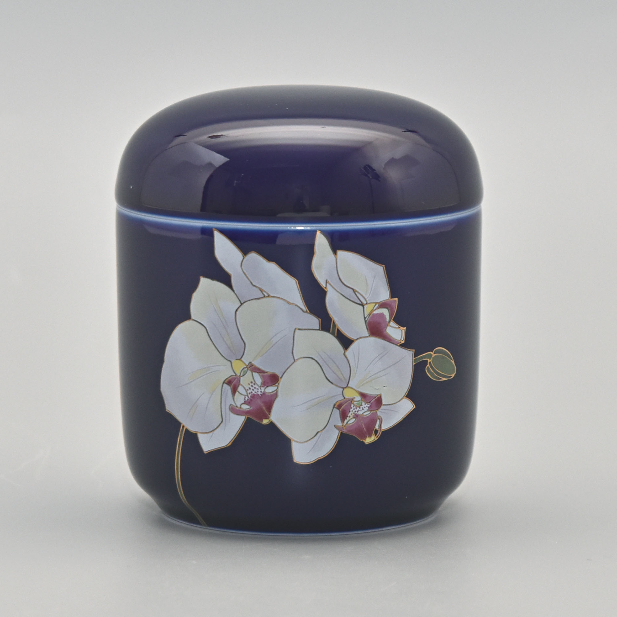 【ルリ胡蝶蘭】筒型2.5寸 骨壺1