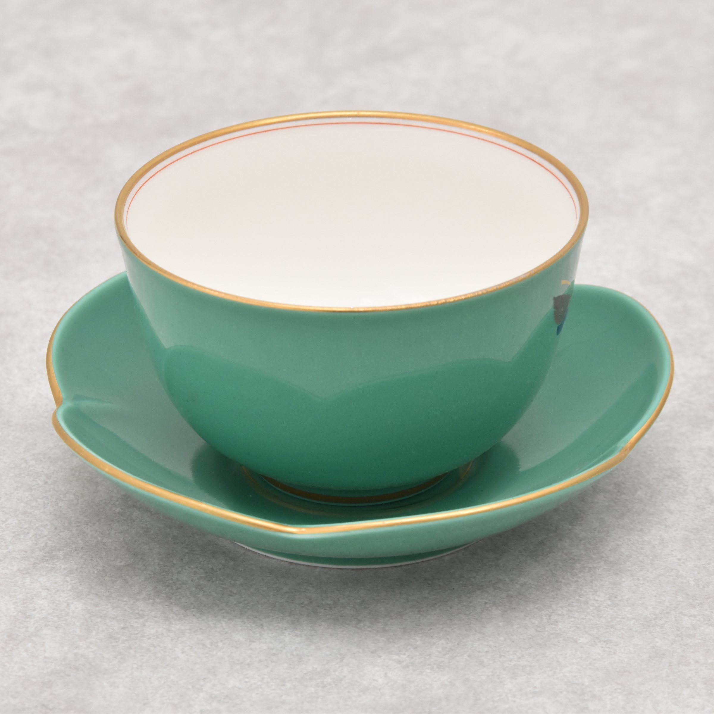 【グリーン】梅形茶托セット5