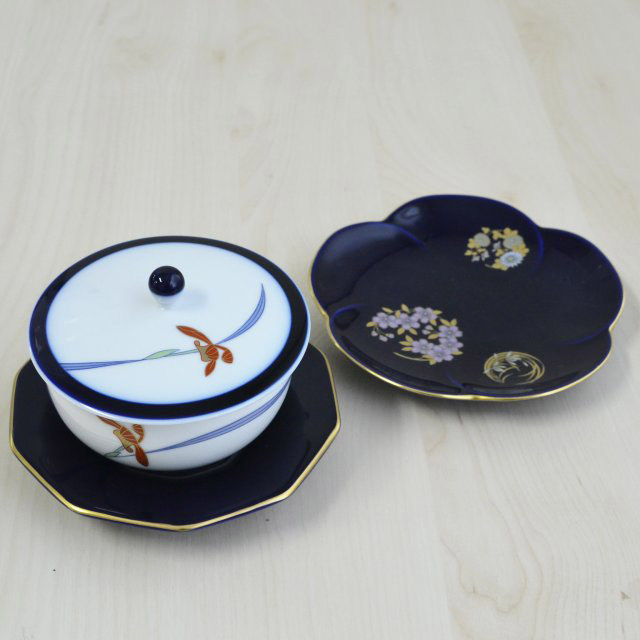 【オーキッドレース】蓋付湯のみ５客セット5